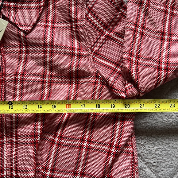NWT Scotch & Soda Good Luck Charm Checked Plaid Button Up Jacket Women’s Size L - Picture 5 of 8